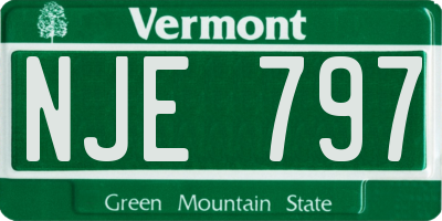 VT license plate NJE797