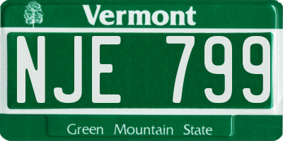 VT license plate NJE799