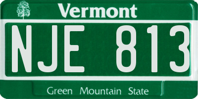 VT license plate NJE813
