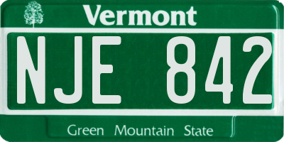 VT license plate NJE842