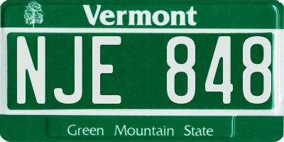 VT license plate NJE848