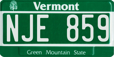 VT license plate NJE859