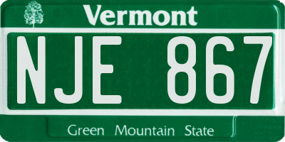 VT license plate NJE867