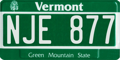 VT license plate NJE877