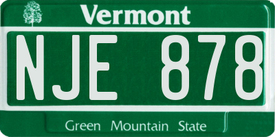 VT license plate NJE878