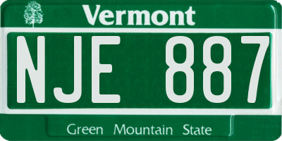 VT license plate NJE887