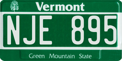 VT license plate NJE895