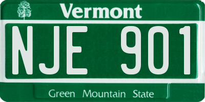VT license plate NJE901