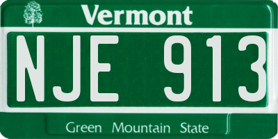 VT license plate NJE913