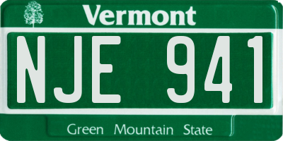 VT license plate NJE941