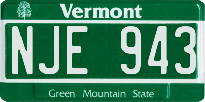 VT license plate NJE943