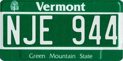 VT license plate NJE944