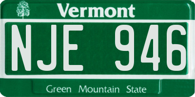VT license plate NJE946