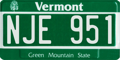 VT license plate NJE951
