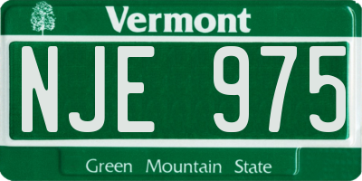 VT license plate NJE975