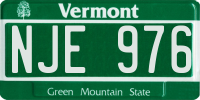 VT license plate NJE976