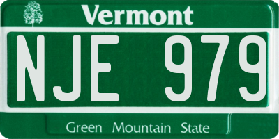 VT license plate NJE979