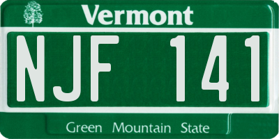 VT license plate NJF141