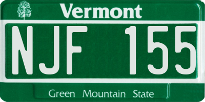 VT license plate NJF155