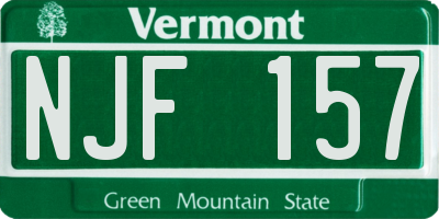 VT license plate NJF157