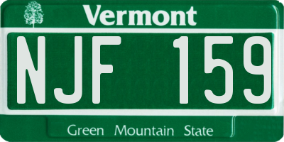 VT license plate NJF159