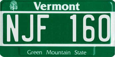 VT license plate NJF160