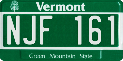 VT license plate NJF161