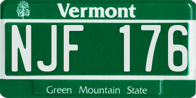VT license plate NJF176