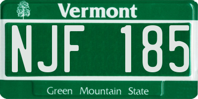 VT license plate NJF185