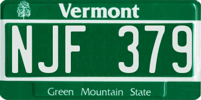 VT license plate NJF379