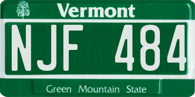 VT license plate NJF484