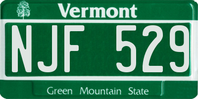 VT license plate NJF529