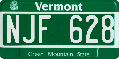 VT license plate NJF628
