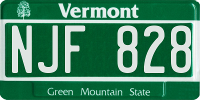 VT license plate NJF828