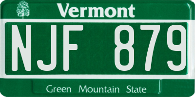 VT license plate NJF879