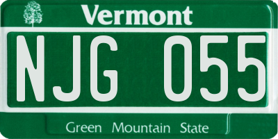 VT license plate NJG055