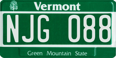 VT license plate NJG088