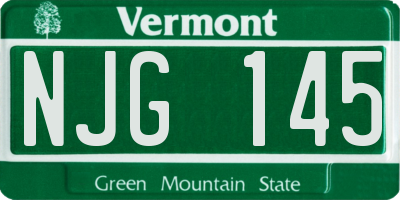 VT license plate NJG145