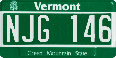 VT license plate NJG146