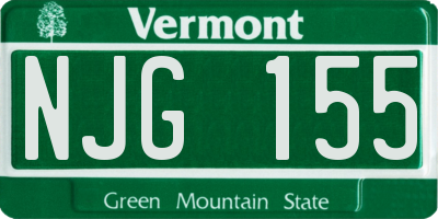 VT license plate NJG155