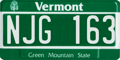 VT license plate NJG163