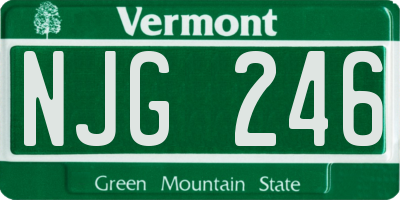 VT license plate NJG246