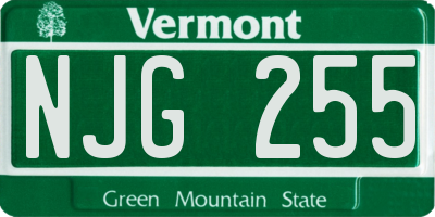 VT license plate NJG255