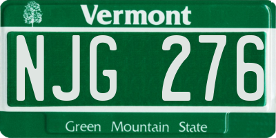 VT license plate NJG276