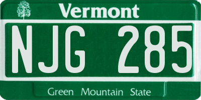 VT license plate NJG285