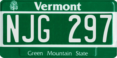 VT license plate NJG297