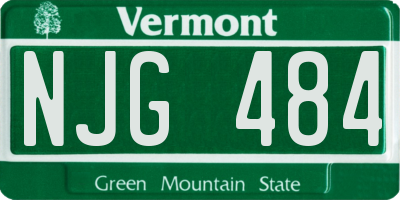 VT license plate NJG484