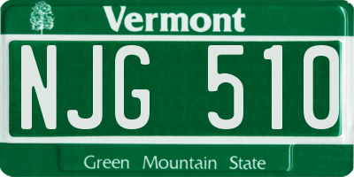 VT license plate NJG510