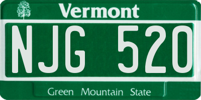 VT license plate NJG520