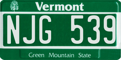 VT license plate NJG539